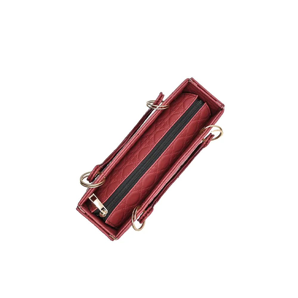 Astric crossbody Hand Bag - Mehroon, view 5
