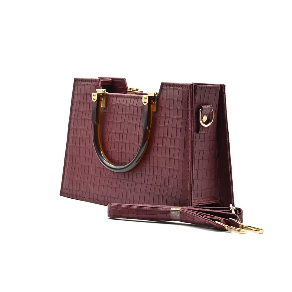 Atek - Cross Body Bag - Mehroon, view 3