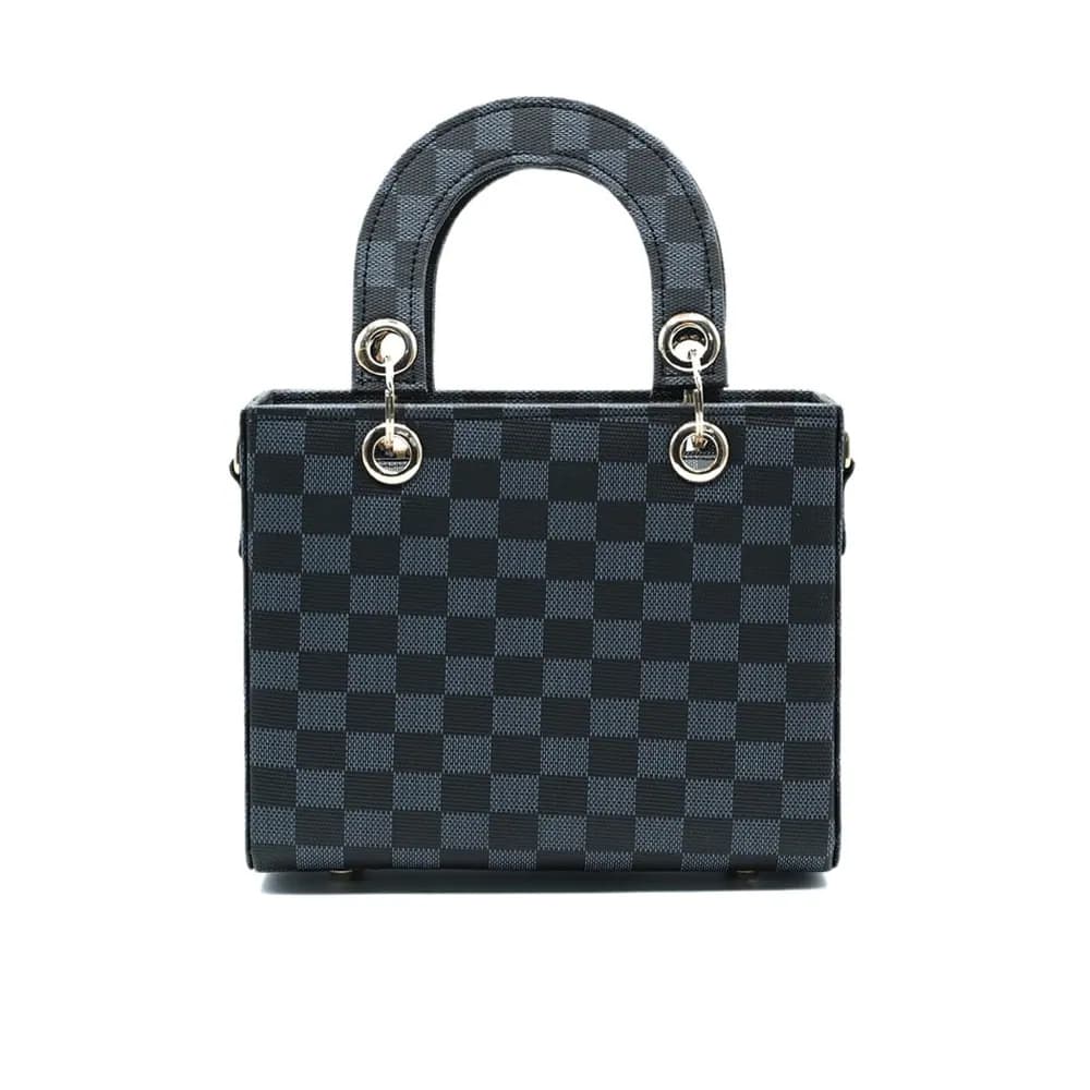 Checker Mini Crossbody Bag - Black, view 2