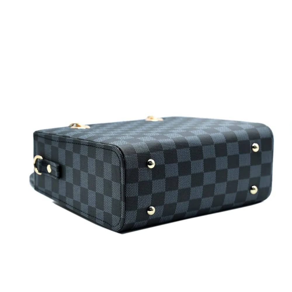 Checker Mini Crossbody Bag - Black, view 4