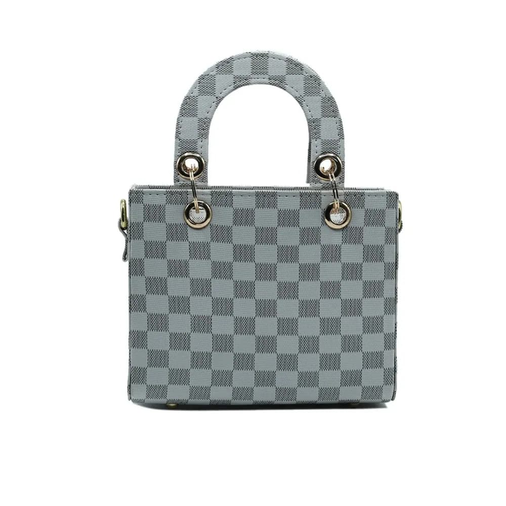 Checker Mini Crossbody Bag - Grey, view 4