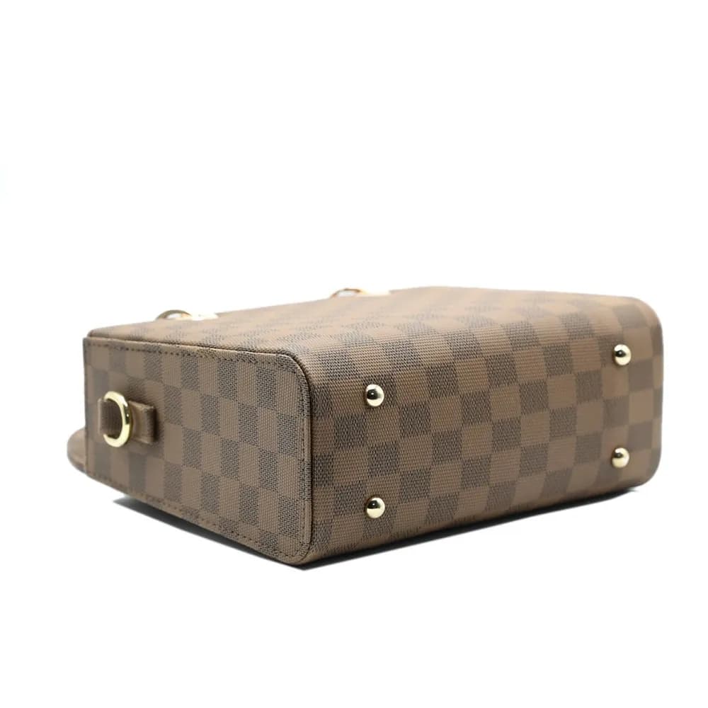 Checker Mini Crossbody - Brown, view 4