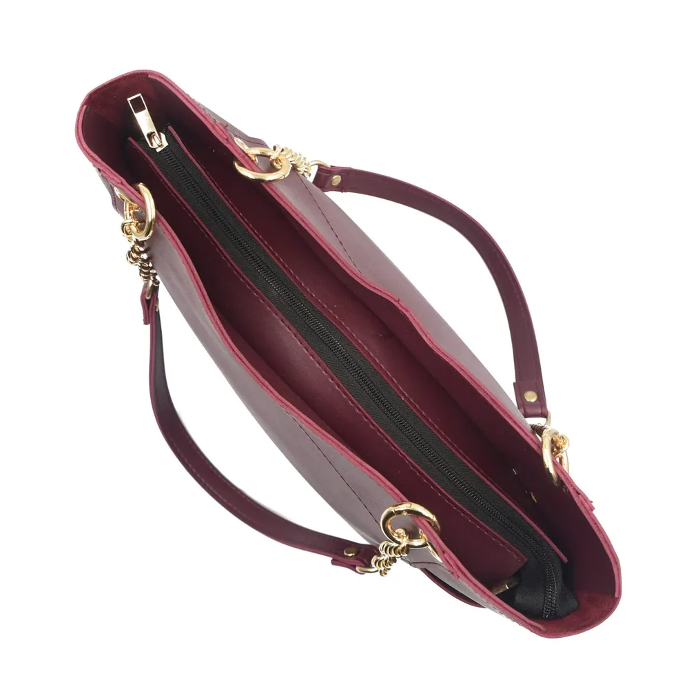 Glamor Tote Bag - Maroon, view 6