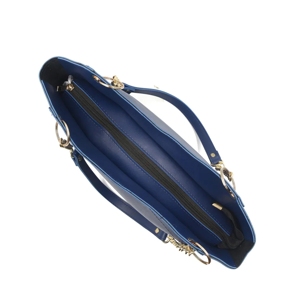Glamor Tote Bag - Navy Blue, view 6