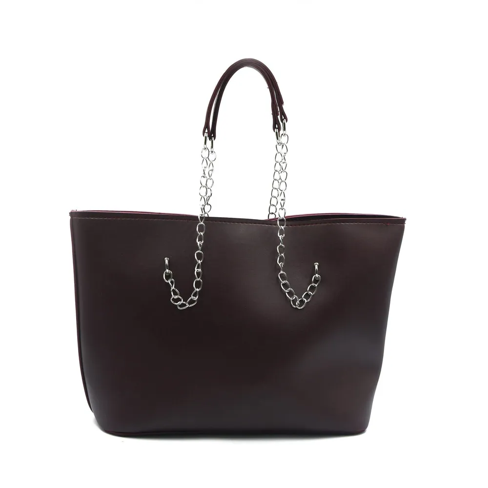 Large Capacity Tote Bag - Dark Brown, view 2