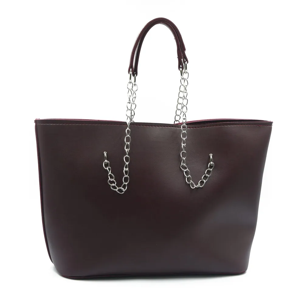 Large Capacity Tote Bag - Dark Brown, view 3