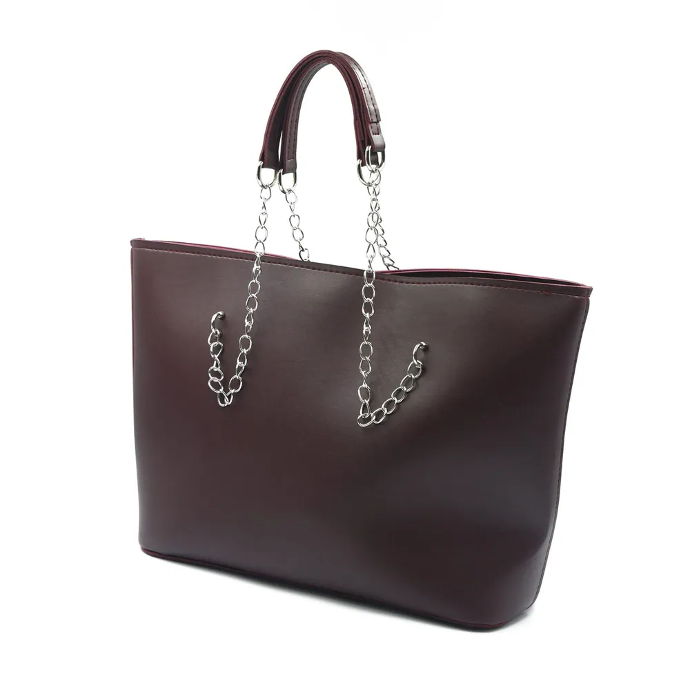 Large Capacity Tote Bag - Dark Brown, view 4