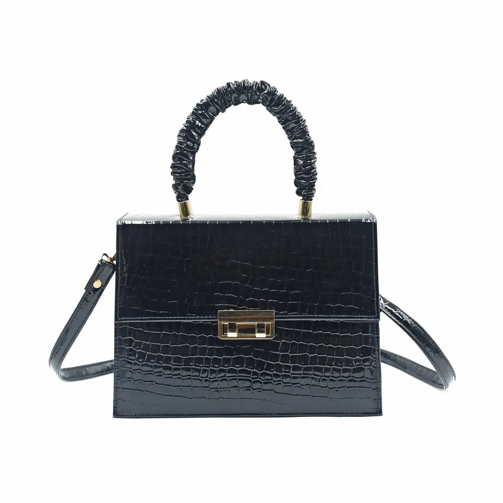 Leather Crossbody Bag - Black, view 3