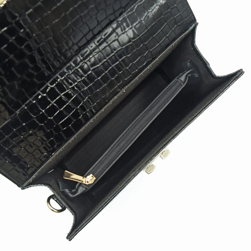 Leather Crossbody Bag - Black, view 5