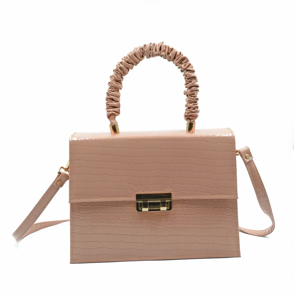 Leather Crossbody Bag - Peach, view 2