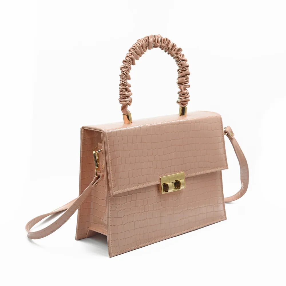 Leather Crossbody Bag - Peach, view 3