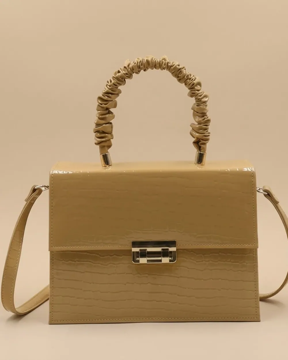 Leather Crossbody Bag - Skin Beige, view 1