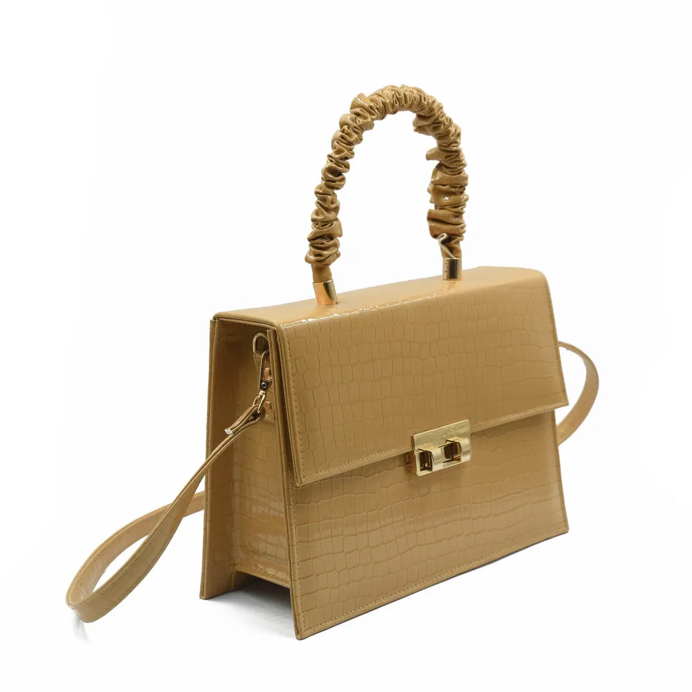 Leather Crossbody Bag - Skin Beige, view 3
