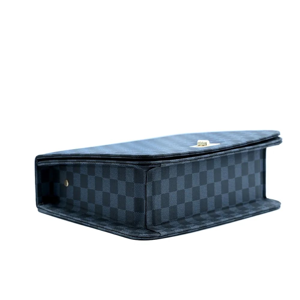 Luxury Grid Chain Bag Black, view 4