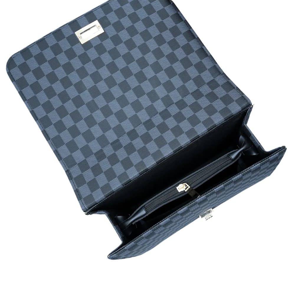 Luxury Grid Chain Bag Black, view 5