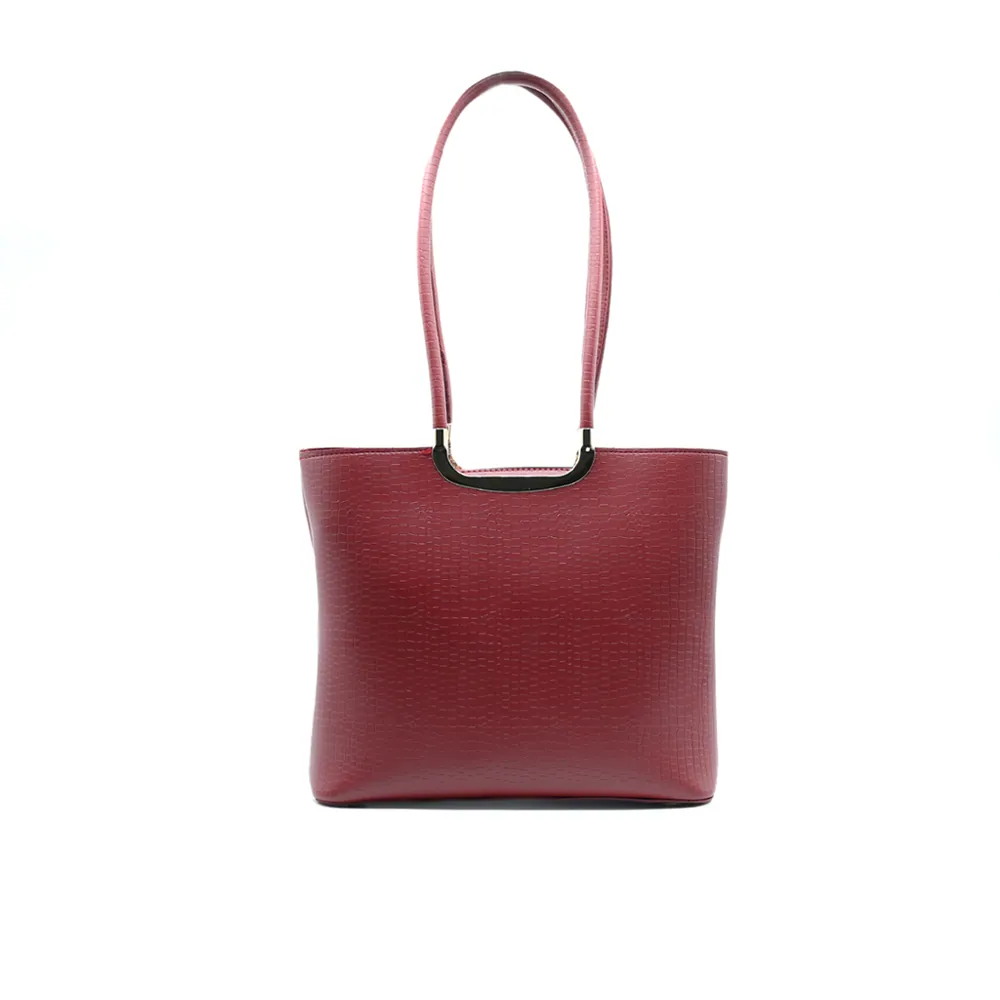 Metro Luxe Tote Set Maroon, view 4