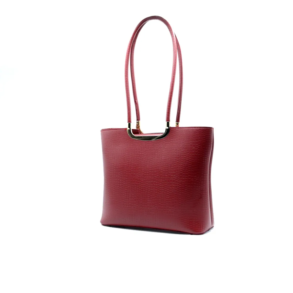 Metro Luxe Tote Set Maroon, view 5