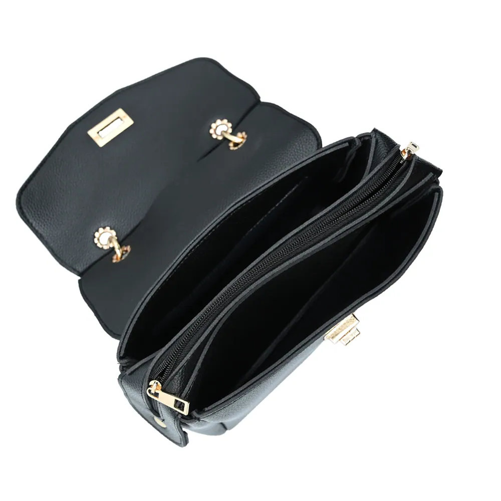 Modern Crossbody handbag - Black, view 3