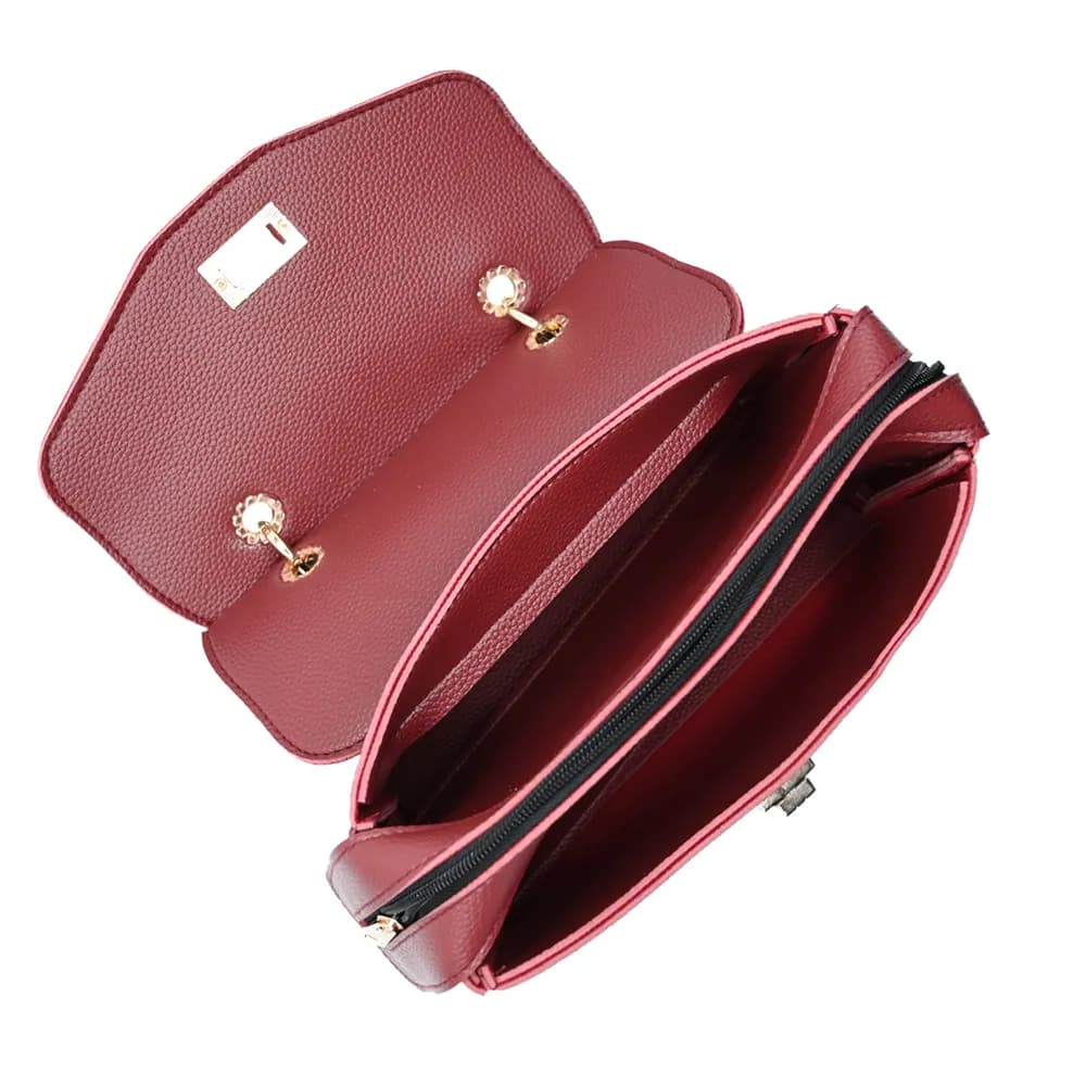 Modern Crossbody handbags - Maroon, view 3