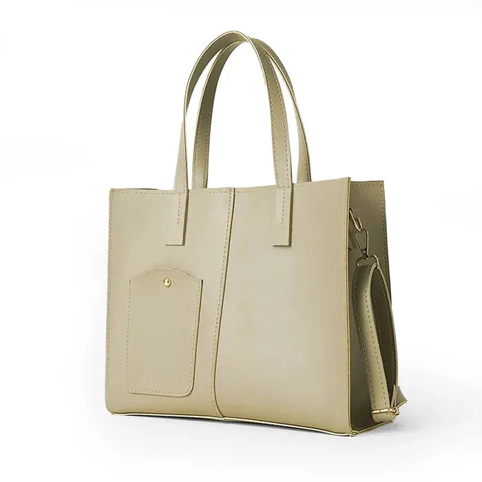 Modern Pocket Tote Beige, view 2