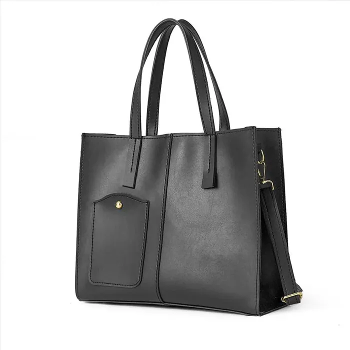 Modern Pocket Tote Black, view 2