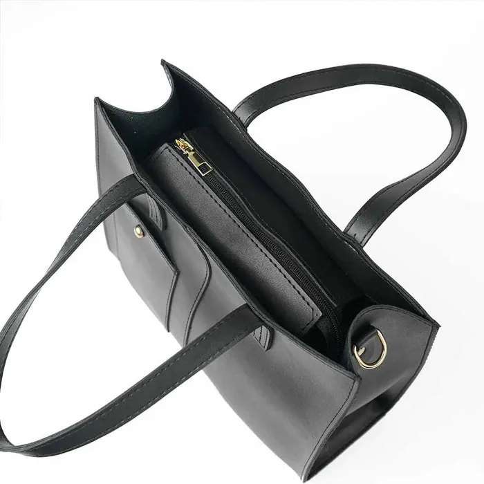Modern Pocket Tote Black, view 4