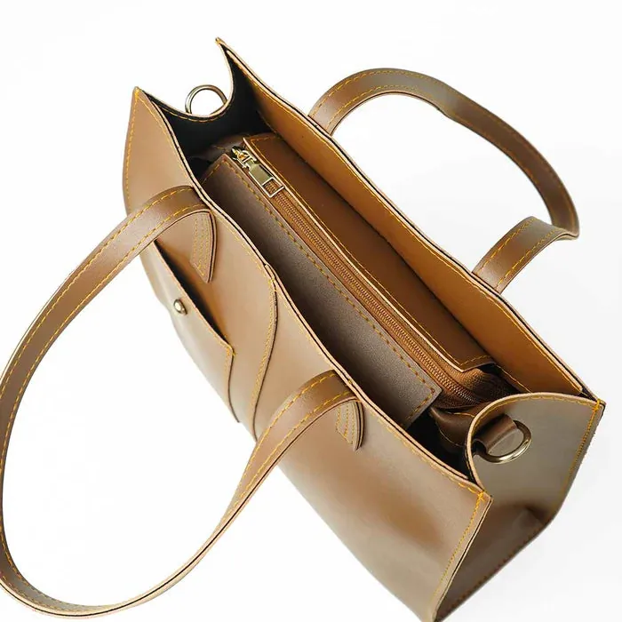 Modern Pocket Tote Brown, view 4