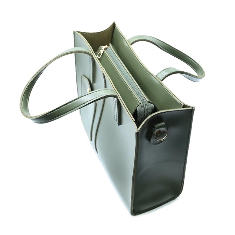 Modern Pocket Tote Olive Green, view 5