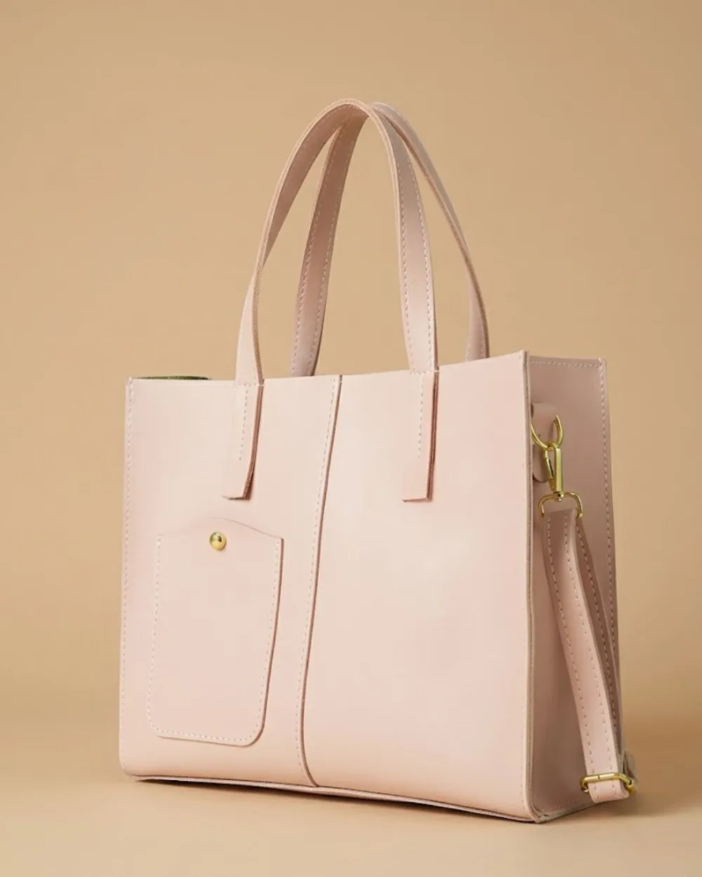 Modern Pocket Tote Peach, view 1