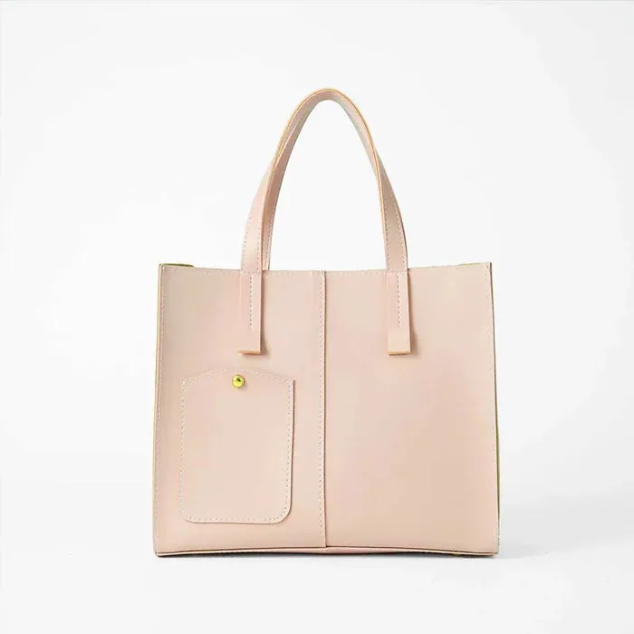 Modern Pocket Tote Peach, view 3