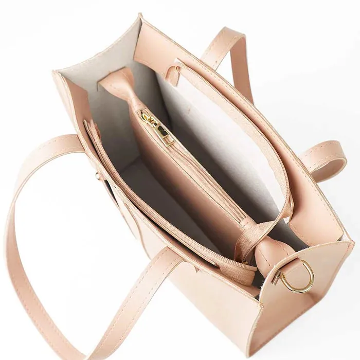 Modern Pocket Tote Peach, view 5