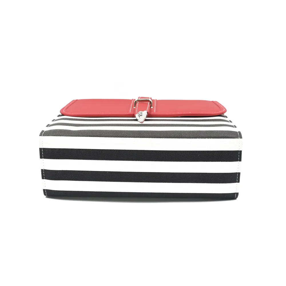 Multi Color Crossbody Bag - Black & Red, view 5