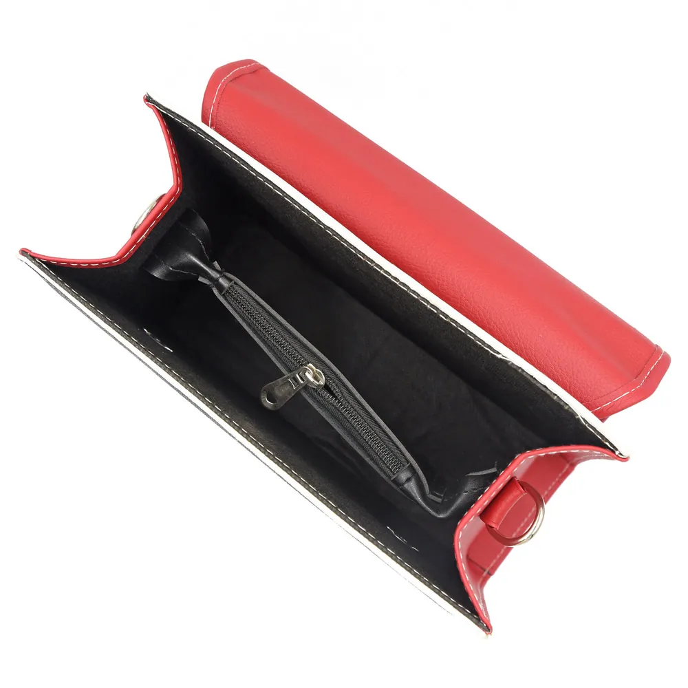 Multi Color Crossbody Bag - Black & Red, view 6