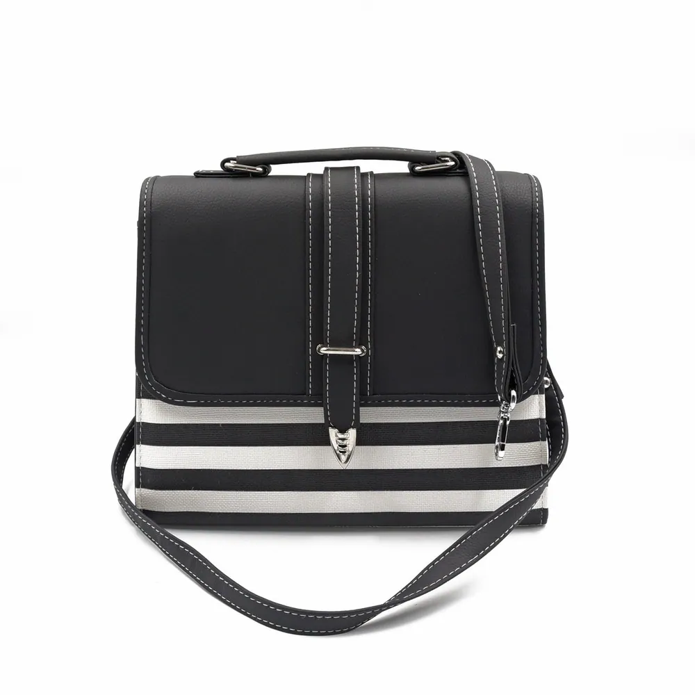 Multi Color Crossbody Bag - Black & White, view 3
