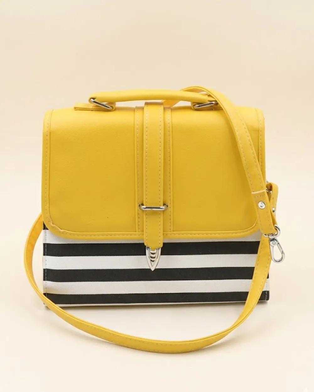 Multi Color Crossbody Bag - Black & Yellow, view 1
