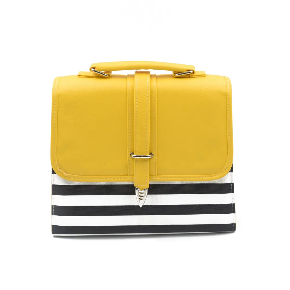 Multi Color Crossbody Bag - Black & Yellow, view 2