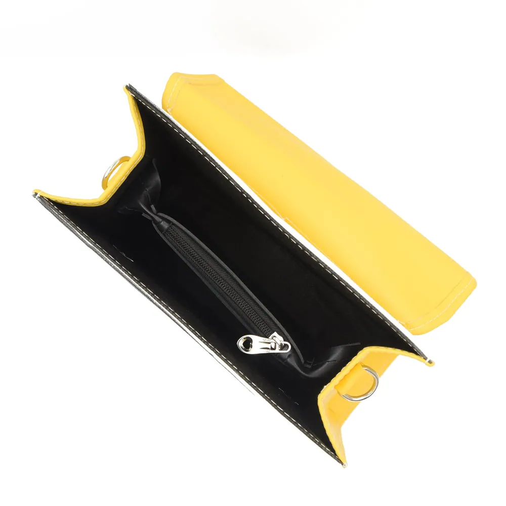 Multi Color Crossbody Bag - Black & Yellow, view 6