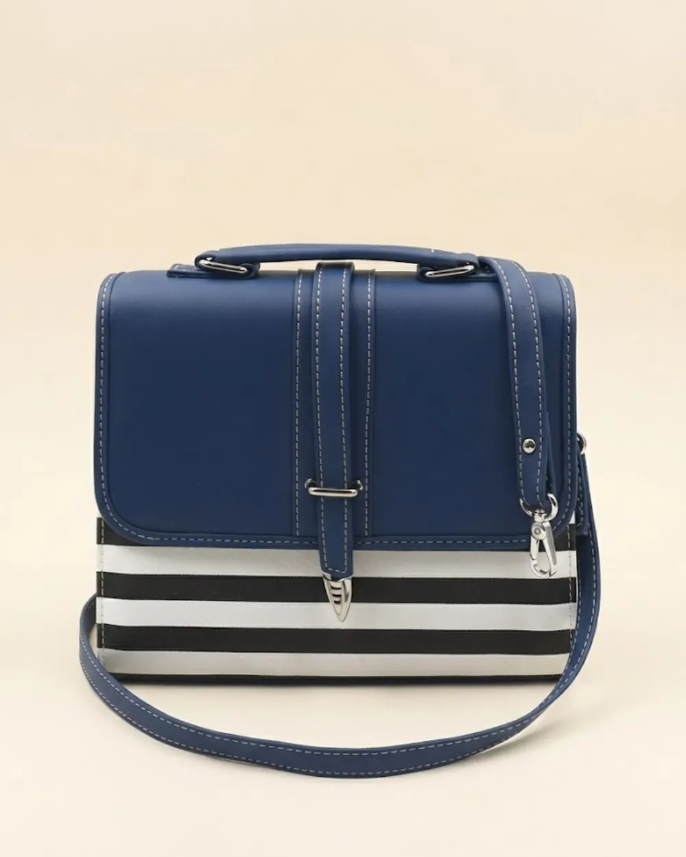 Multi Color Crossbody Bag - Blue & Black, view 1