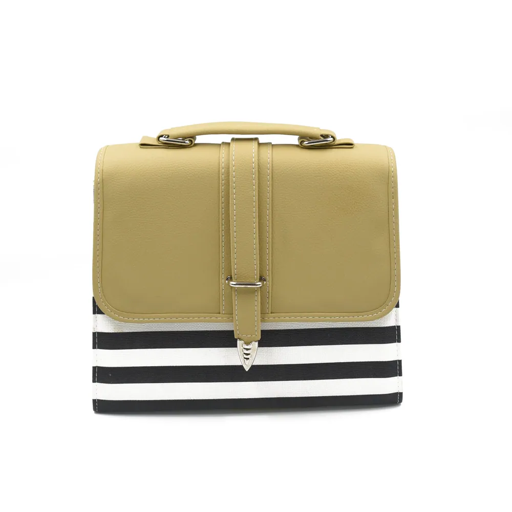 Multi Color Crossbody Bag - Skin & Black, view 2