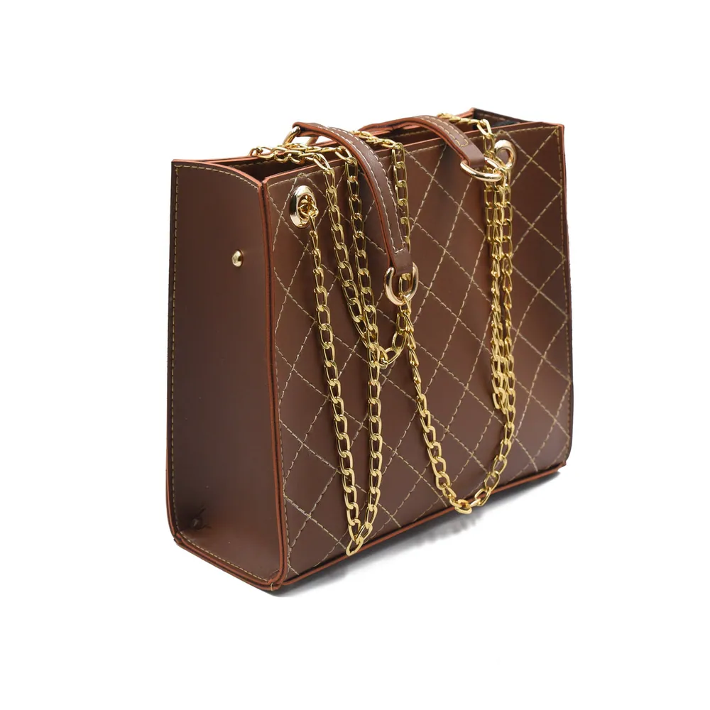 Regalia long chain crossbody Bag - Brown, view 3