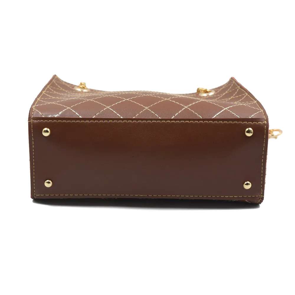 Regalia long chain crossbody Bag - Brown, view 4