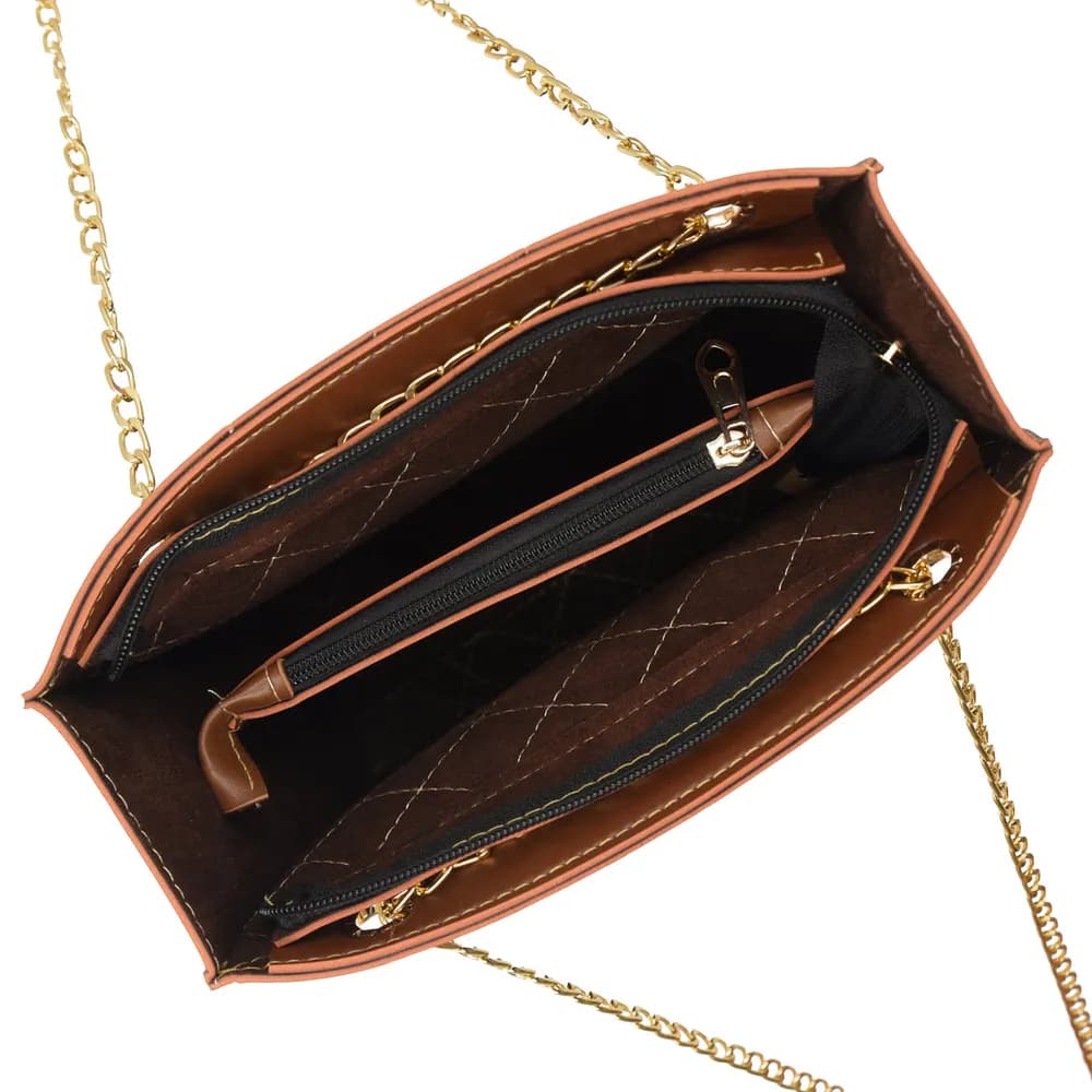 Regalia long chain crossbody Bag - Brown, view 6