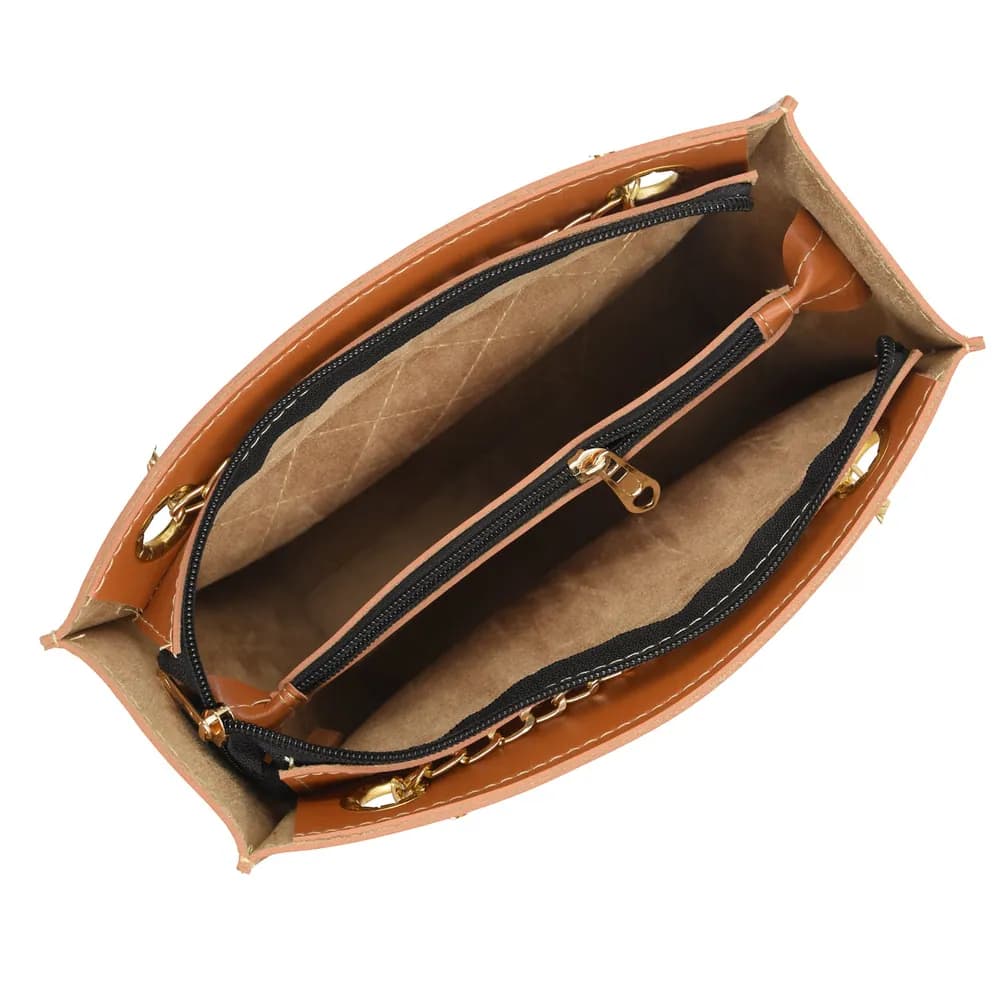 Regalia long chain crossbody Bag - Tang, view 6