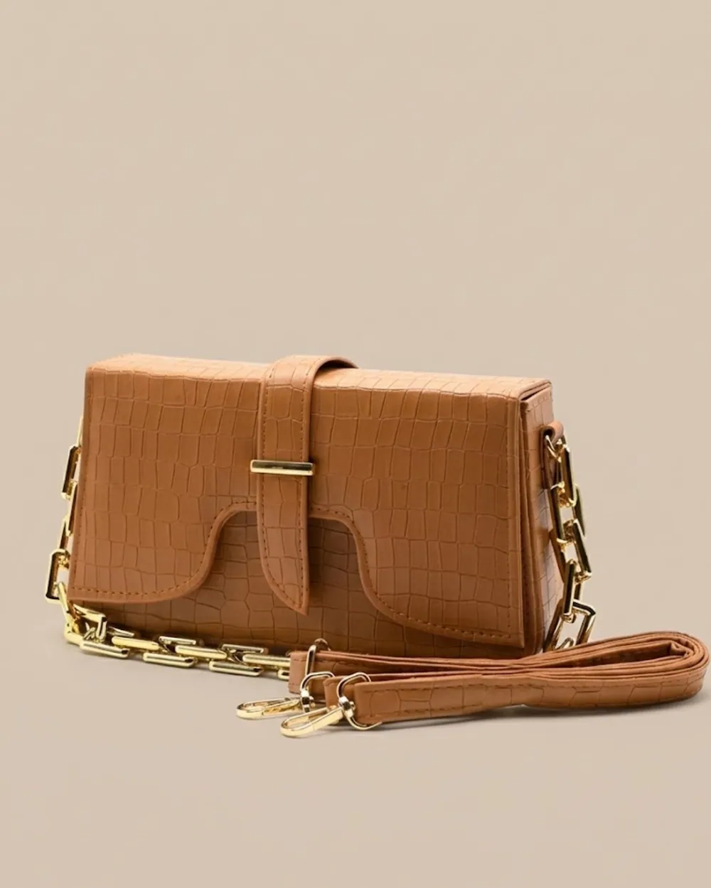 Sling Crossbody Bag - Light Tan, view 1