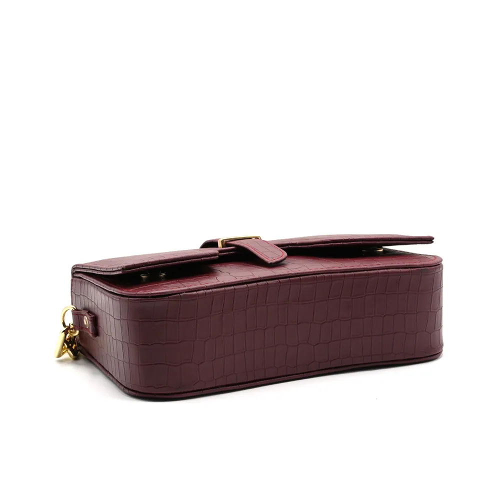 Sling Crossbody Bag - Mehroon, view 4