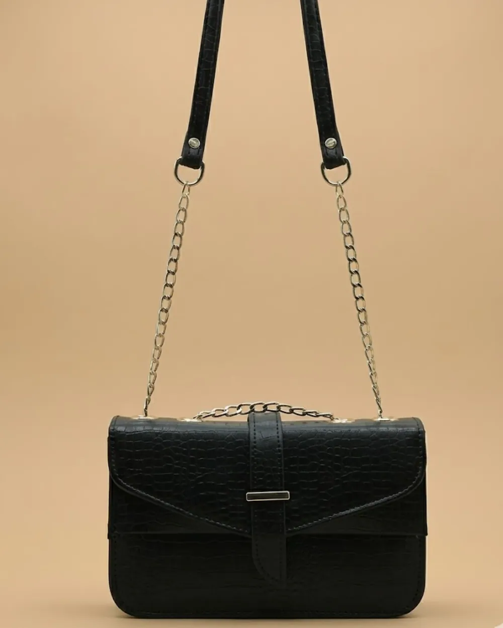 Stylisha crossbody chain bag - Black, view 1