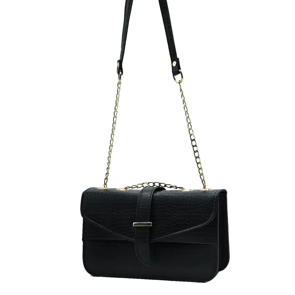 Stylisha crossbody chain bag - Black, view 3