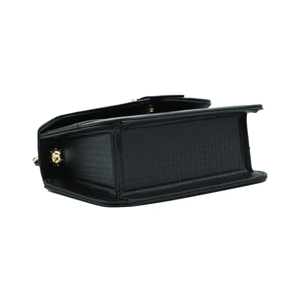 Stylisha crossbody chain bag - Black, view 4