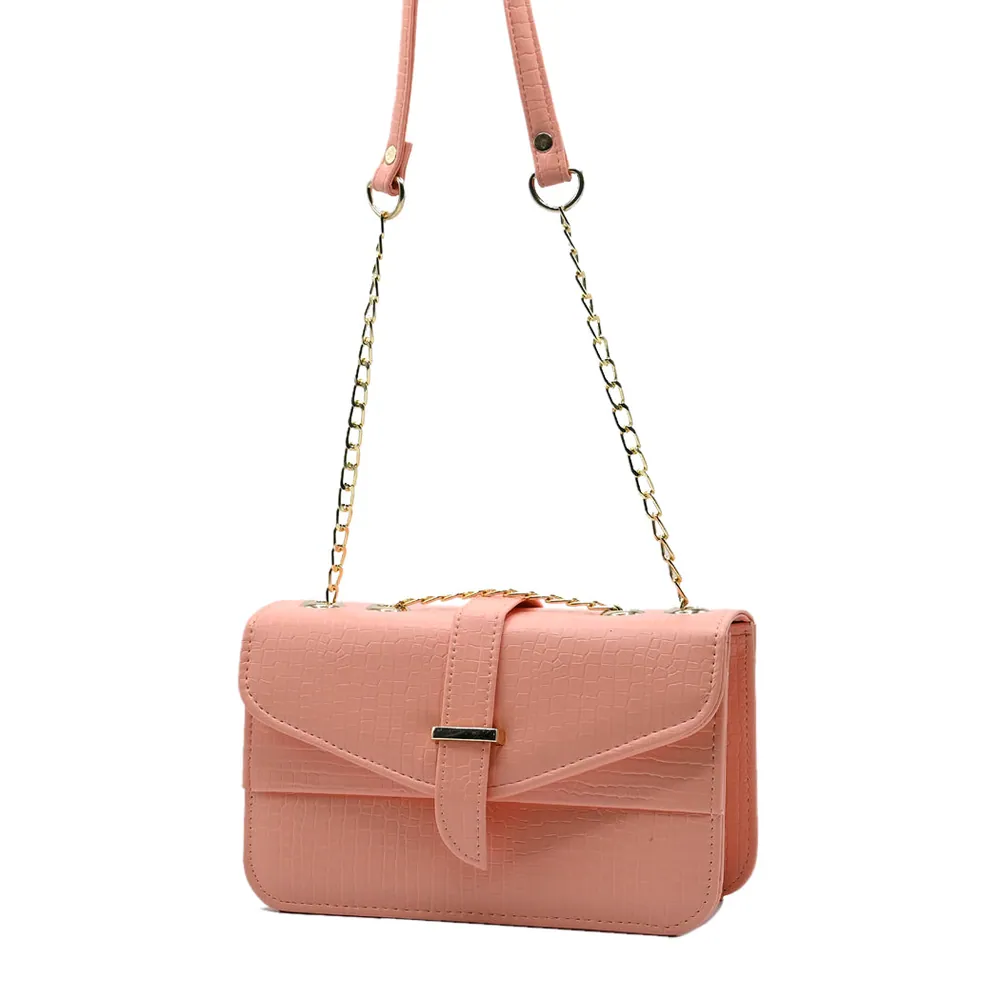 Stylisha crossbody chain bag - Peach, view 3