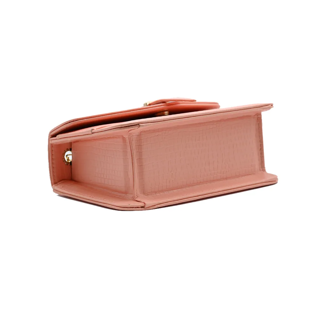 Stylisha crossbody chain bag - Peach, view 4
